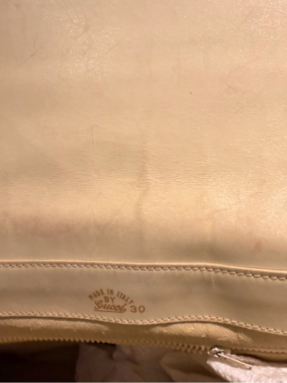 Vintage Gucci Medium Cream Shoulder Bag - Picture 5 of 7